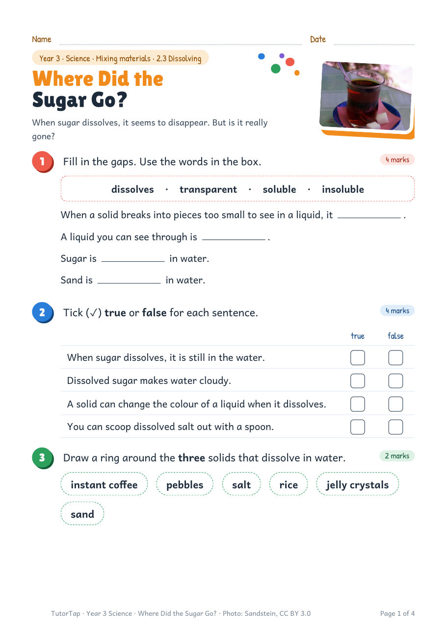 First page of Where Did the Sugar Go?